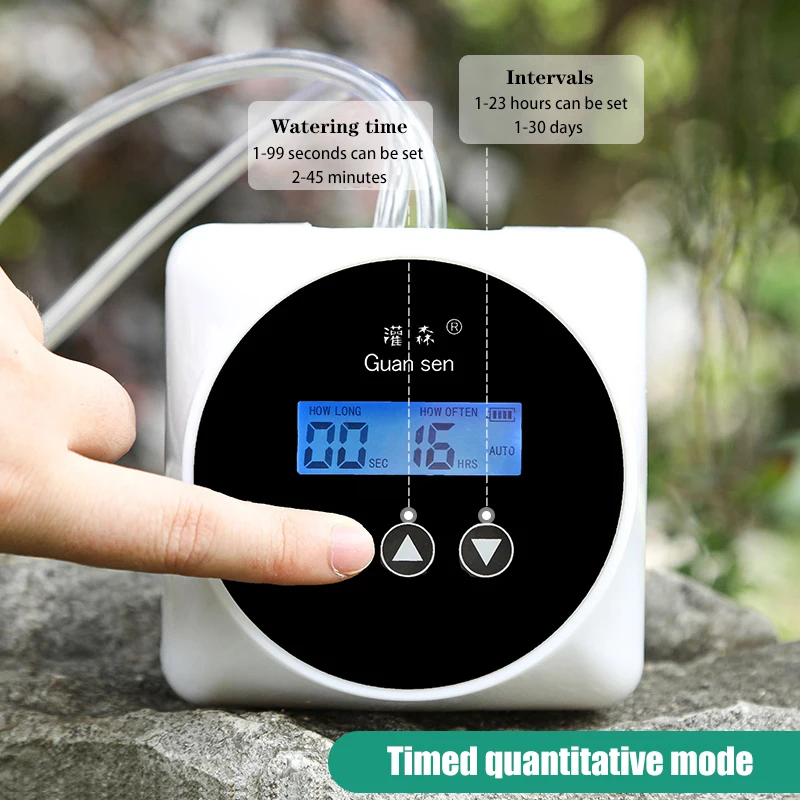 New Automatic Drip Irrigation System Greenhouse Watering Timer Garden Water Pump Controller Potted Plant Watering Device Set