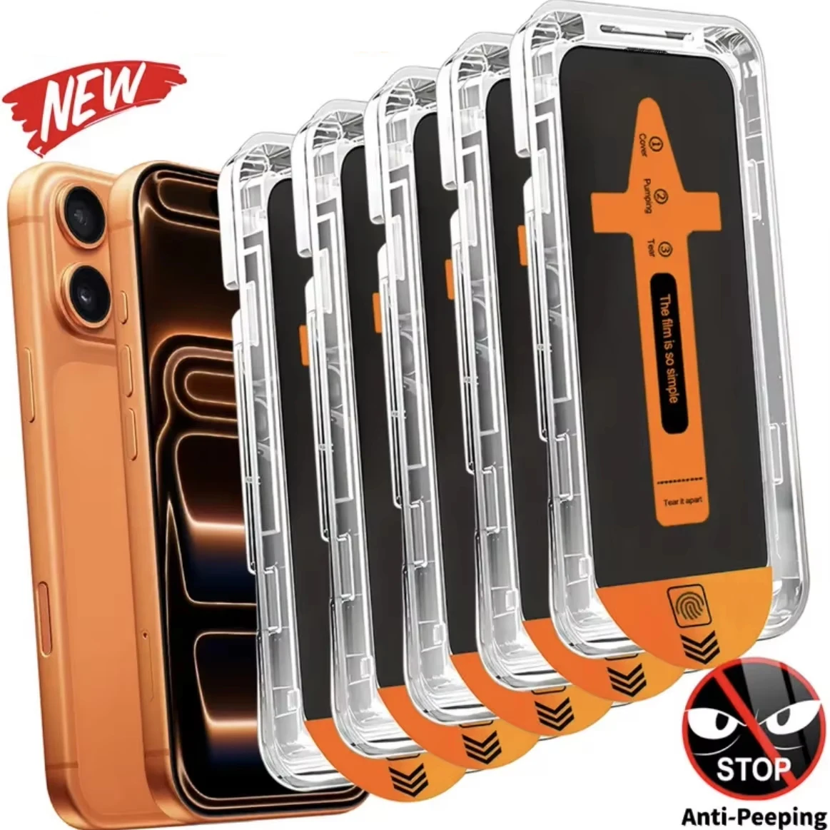 

Защитная пленка для экрана для iPhone 17 Pro Max 16 16e 15 11 12 13 14 Антишпионское закаленное стекло iPhone17 Pro 16 Plus 12 Mini XS XR