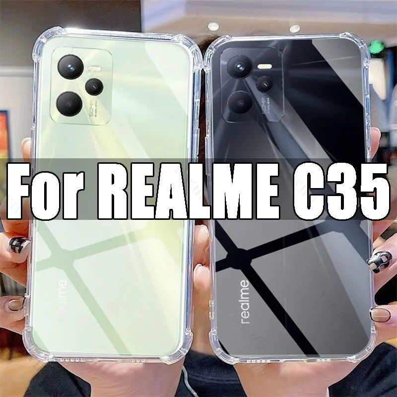 Clear Phone Case for Realme C35 TPU Transparent Case Realme C 35 6.6\