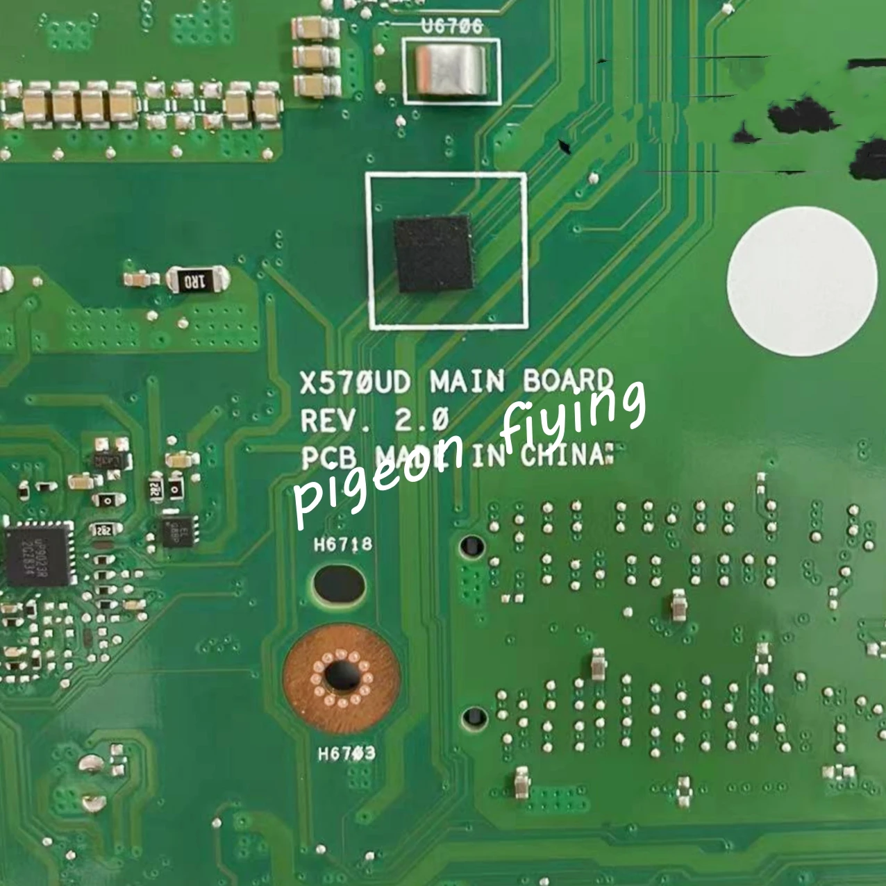 X570UD Mainboard Laptop CPU, Motherboard: I5-8250U I7-8550U GPU:N17P-G0-A1 GTX1050 tes 2GB OK untuk ASUS X570 X570U X570UD