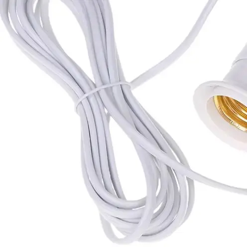 EU Plug 4M Power Cord Cables E27 Lamp Base Holder With Switch For Pendant Led Bulbs Fixture Hanglamp Suspension Socket