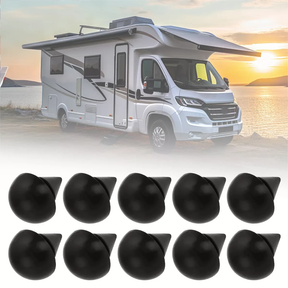 10pc Cushion For Caravan Sink Glass Cover For Thetford Impact Vibration Damping Highly Elastic Caravan Sink Protection Accessory