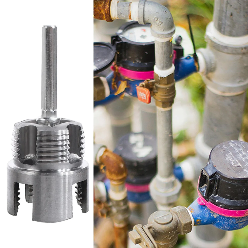 Adjustable 1 Inch Pipe Threader Multi-Use Easy-Operate PVC PPR Threading Tap All-Purpose Repair Pipe Tapping Tool Plumbing Work