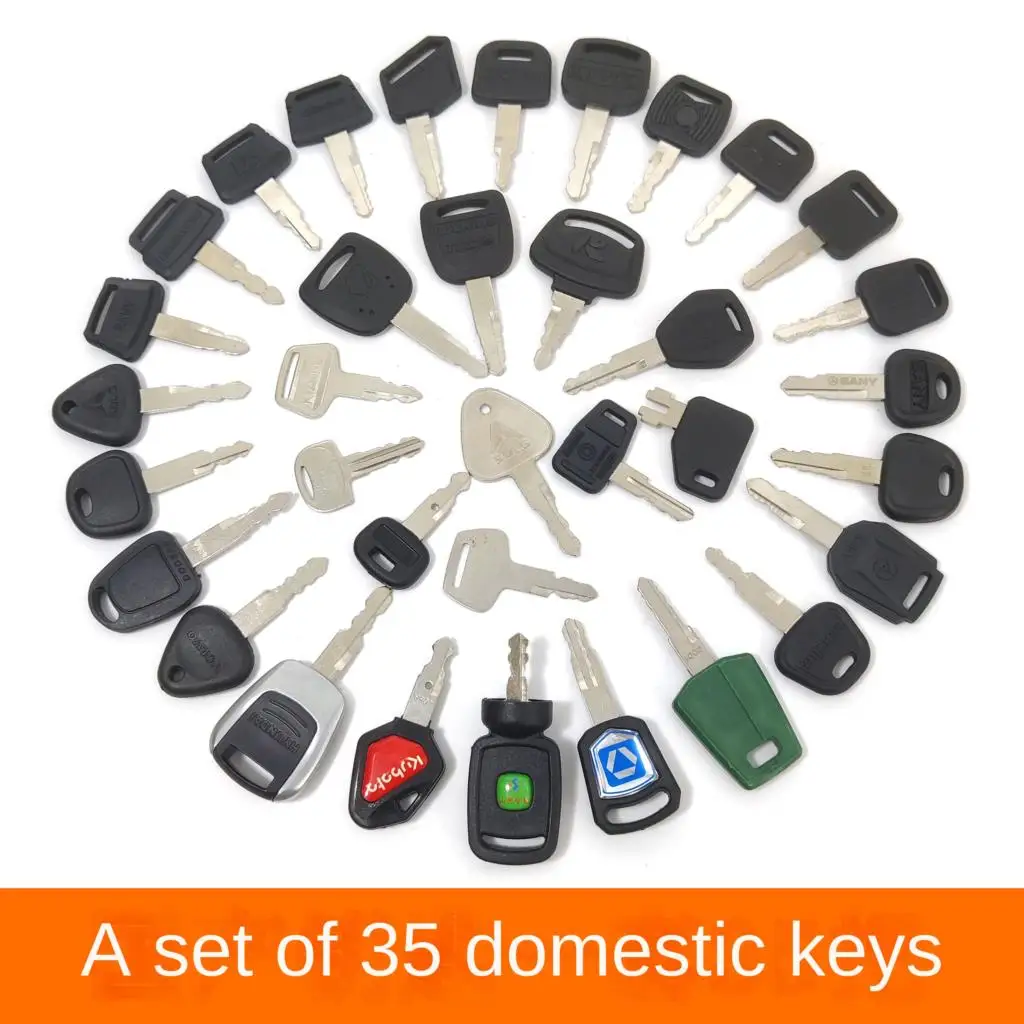 XOJOX Complete Set Of Excavator Keys For Sany Kobelco Hitachi Doosan Caterpillar Start The Ignition Key