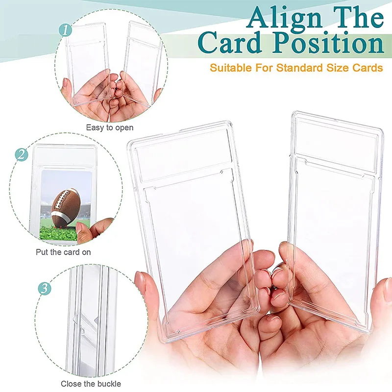 10Pcs/Set Acrylic Transparent Card Holders Plastic Card Protector Cover for Basketball Sports Cards Display