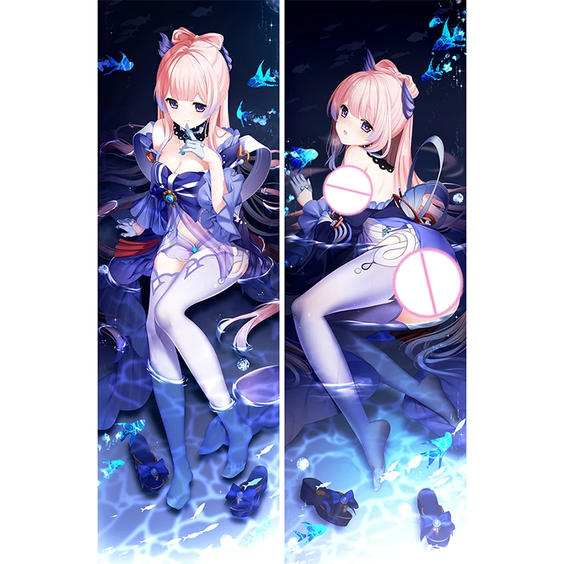 

Anime Pillow Cover Dakimakura Sangonomiya Kokomi 2 Side Printed Hugging Body Pillowcase Cushion Cover Bedding Decor