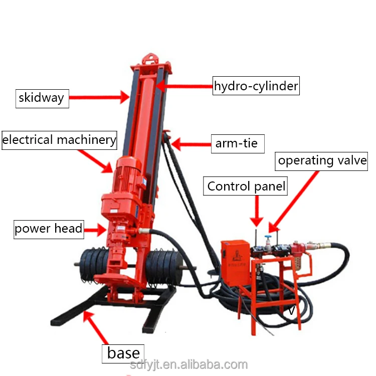 20252025 رائجة البيع KQD-70 صغيرة عالية الكفاءة أسفل الثقب الحفر تأثير جهاز الحفر الدوار جهاز حفر آبار المياه