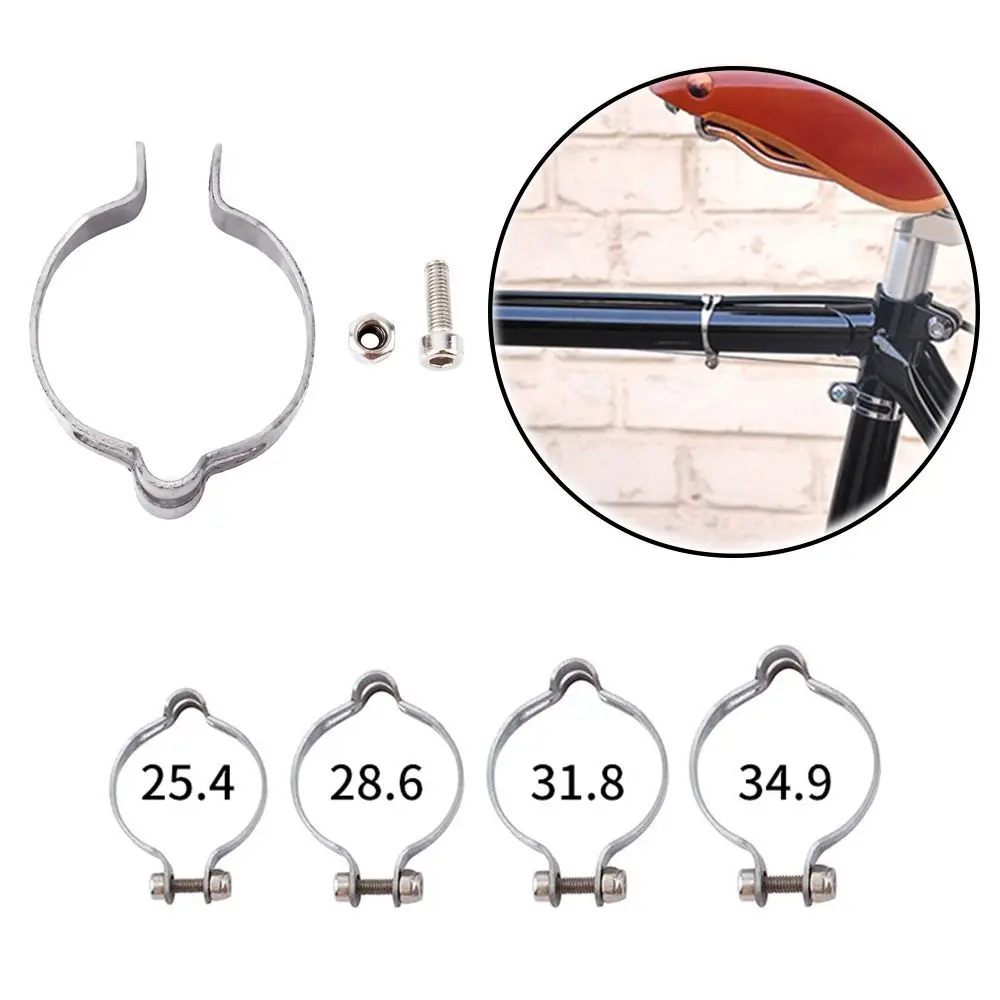 4 Sizes Stainless Steel Bicycle Wiring Booth Brake Line Clamp Cable Clip Wire Fixed Ring Pipe Buckle Bike Parts Accessories