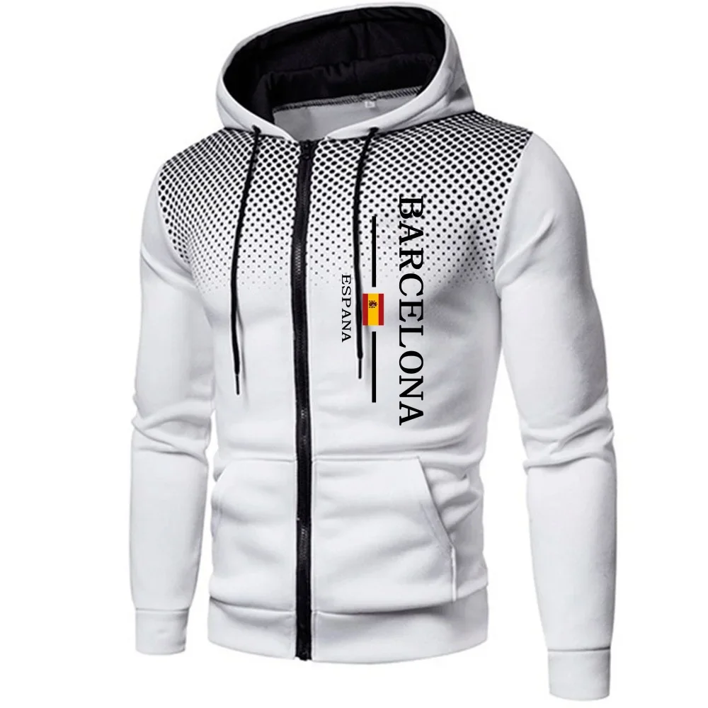 

Casual Autumn Winter Versatile Men's Sweatshirts Zip Jacket Daily Hoodies Fashion Mens Outdoors Printing Quality Sports Clothing