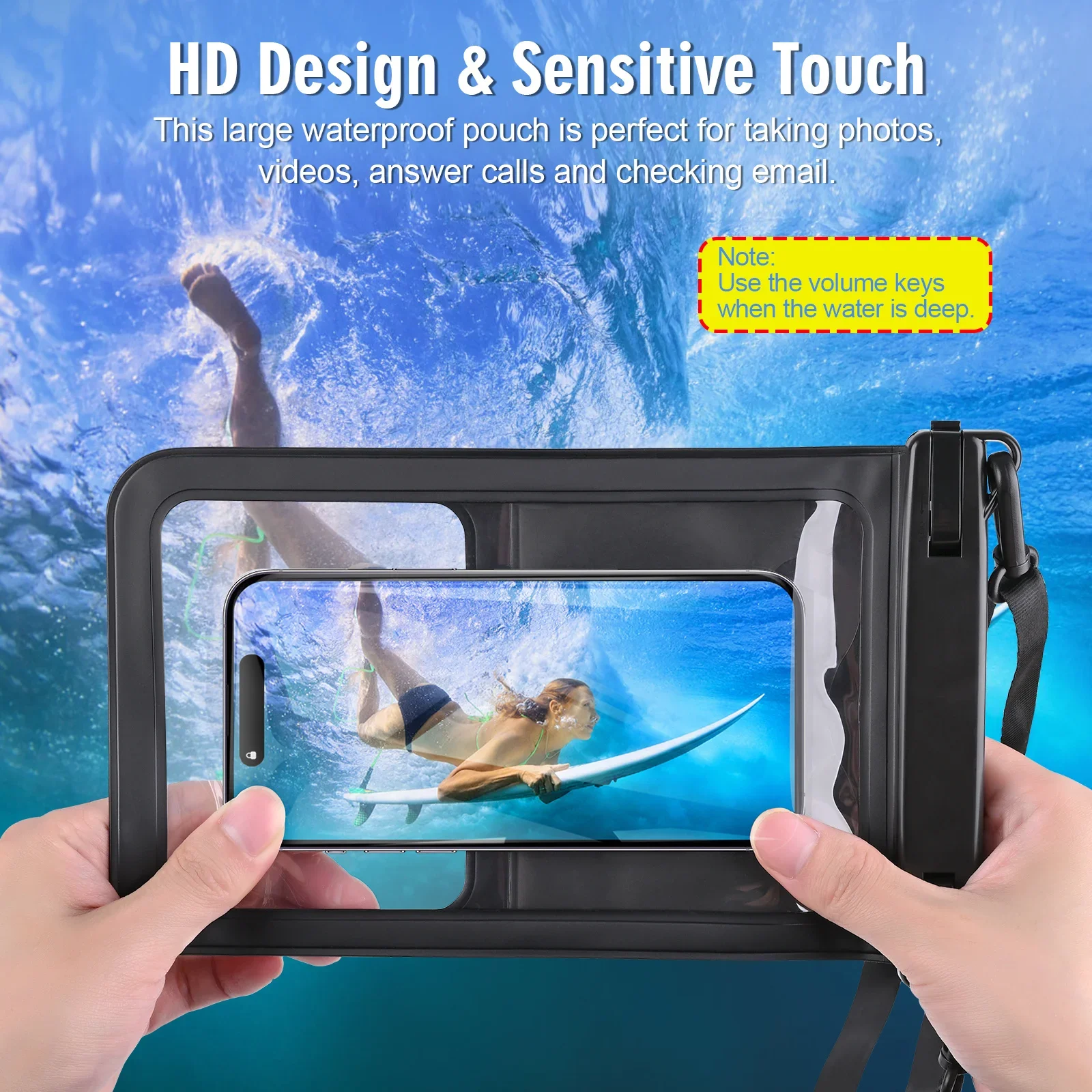 HAISSKY 1PCS Large Outdoor Swimming Bags Men Women Rafting Surfing Crossbody Touch Screen Phone Pouch for IPhone Samsung Xiaomi image 4
