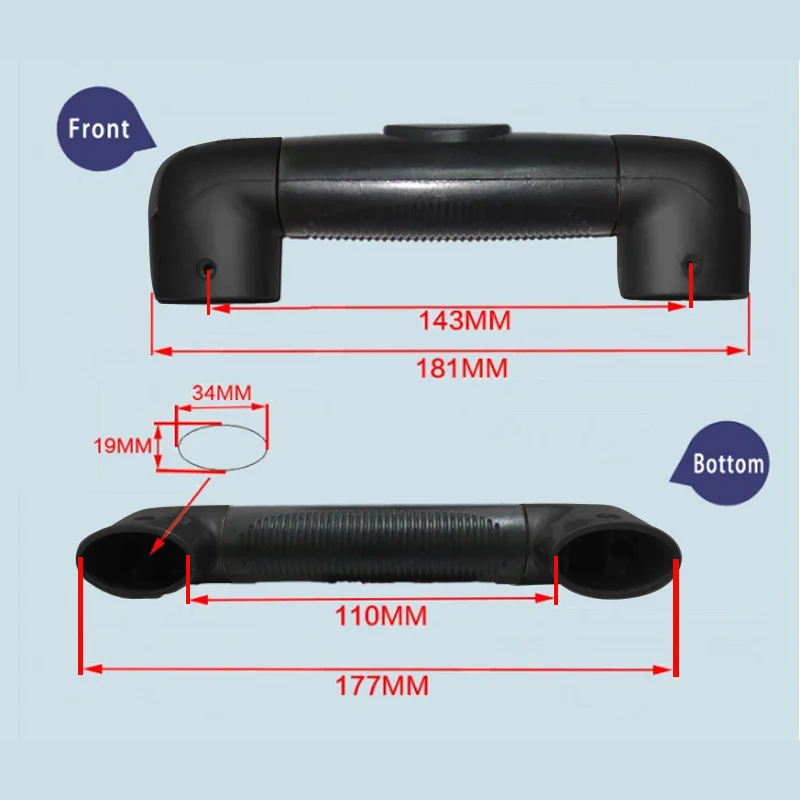 Luggage Hardware Suitcase Repair Parts Handle Travel Case Pull Rod Cipher Suitcase Hand Carry General Handle PVC