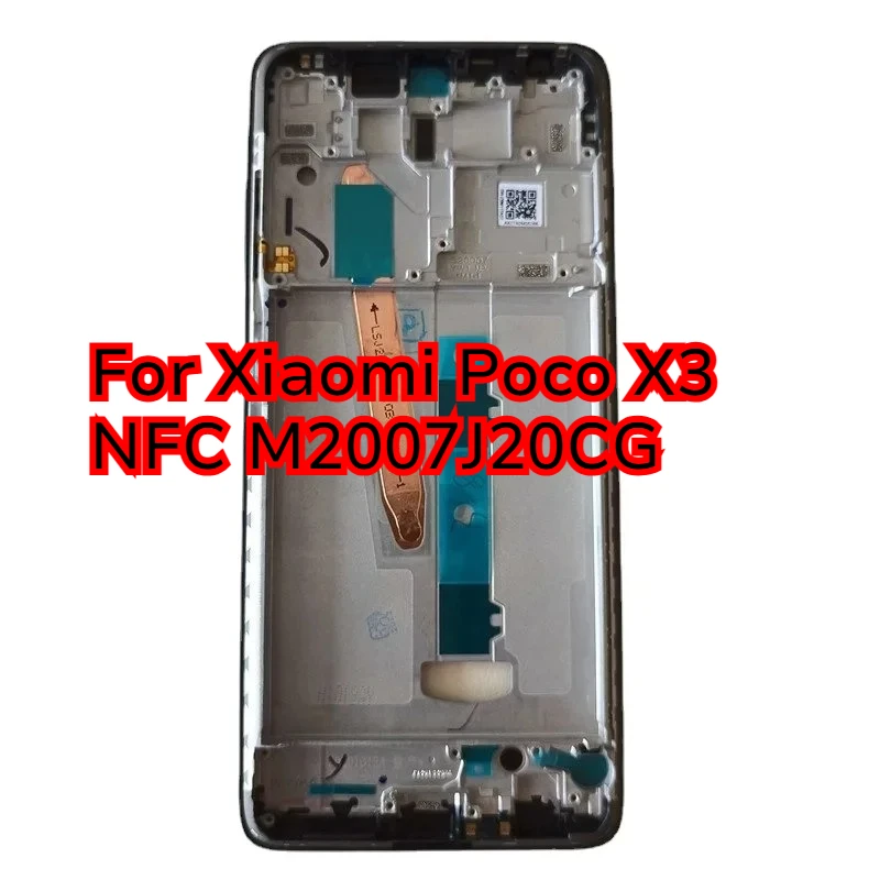 For Xiaomi Poco X3 NFC Middle Frame Plate Housing Bezel for Xiaomi Poco X3 Pro Faceplate Bezel LCD Supporting Front Frame