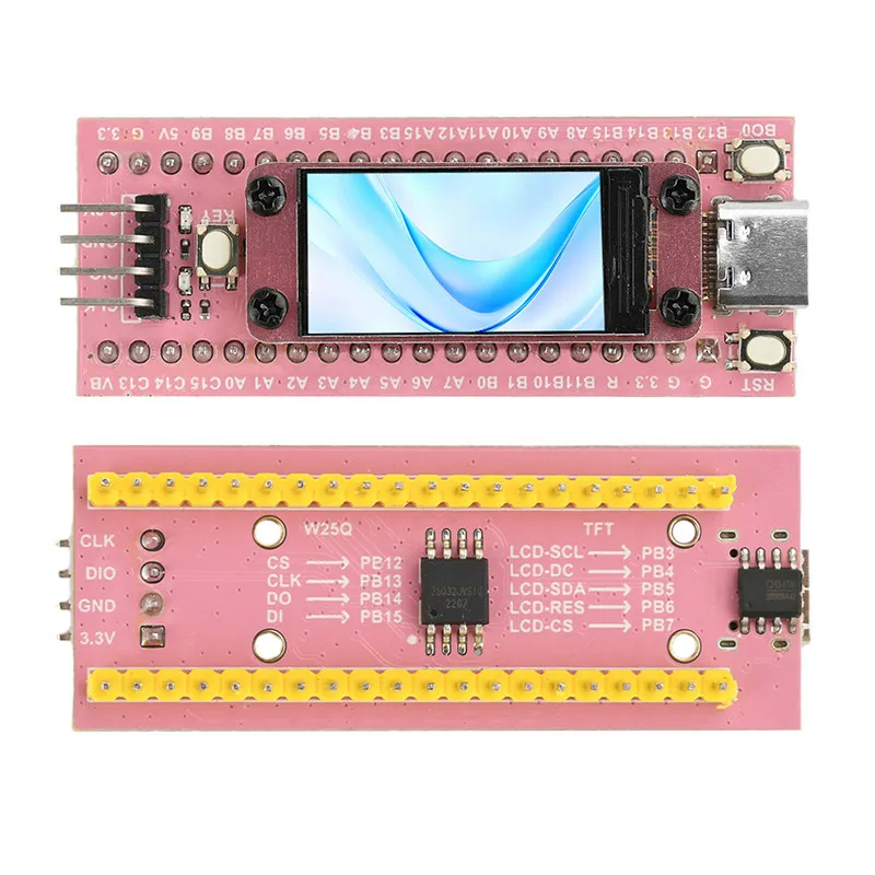 STM32F103C8T6 Development Board, 0.96 Inch LCD TFT Screen, ARM MCU, Type-C Port, MOQ:2