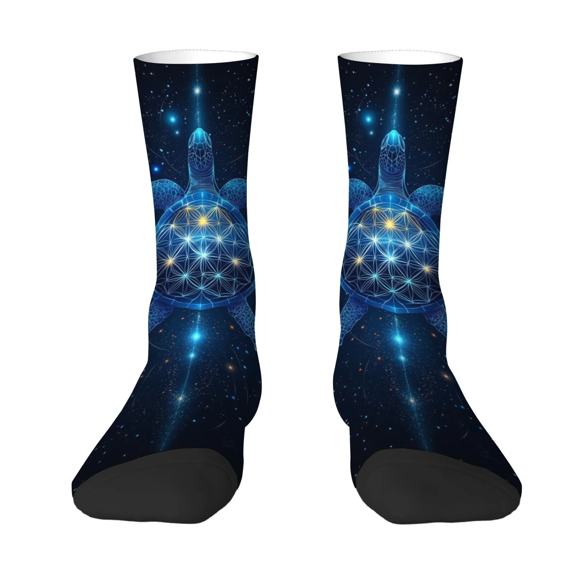 

Cosmic Starry Sky Turtle Men's Socks Comfortable Breathable Outdoor Casual Sports Socks Novelty Funny Happy Hip-Hop Socks Gift