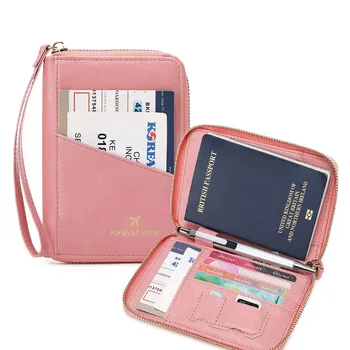 남녀공용 레트로 여권 가방, RFID 패션 여권 커버, 다기능 PU 가죽 여권 클립, 여행 액세서리, 신제품