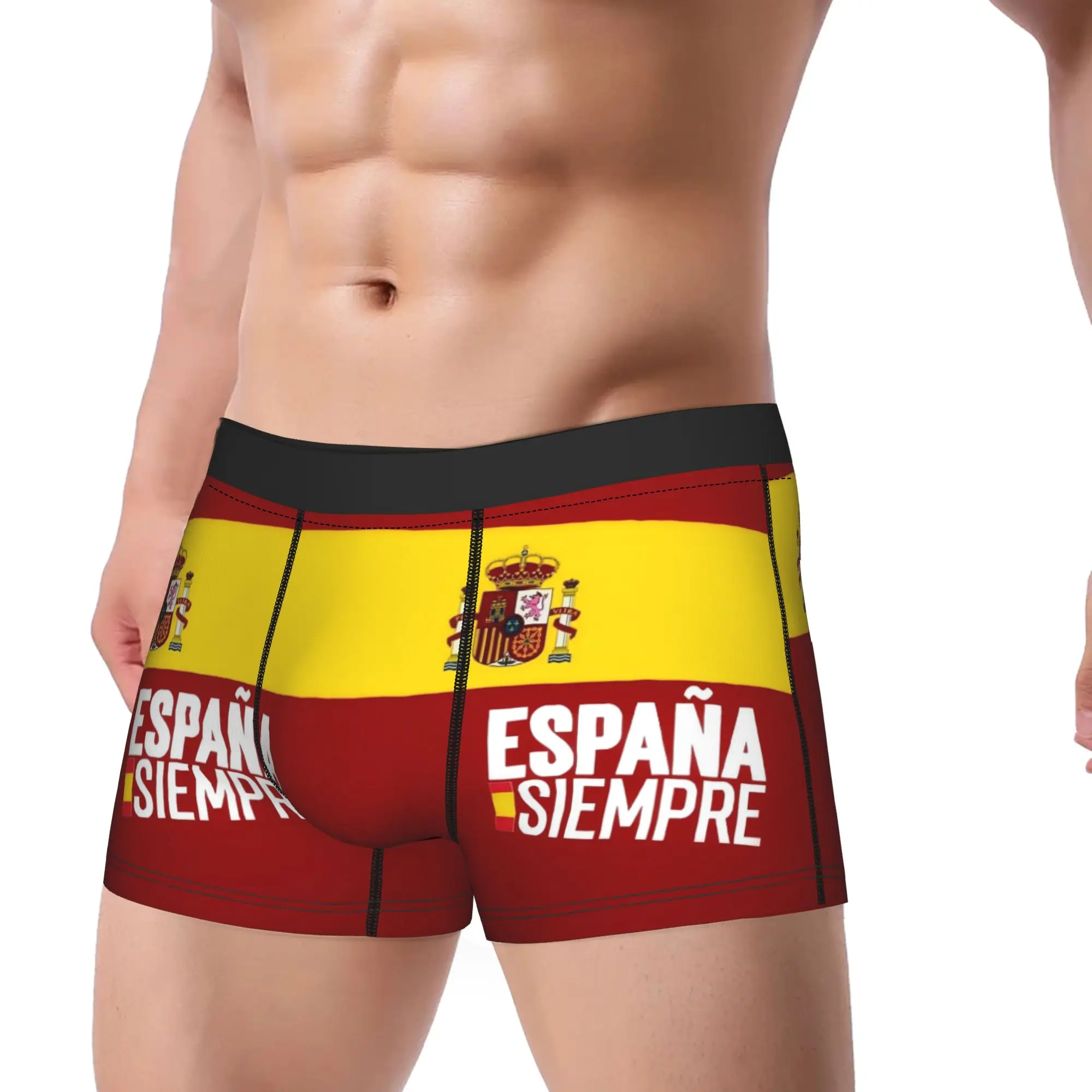 Spain Vox Flag Underwear  Males Panties Custom Comfortable Boxershorts Hot Sale Boxer Brief Plus Size
