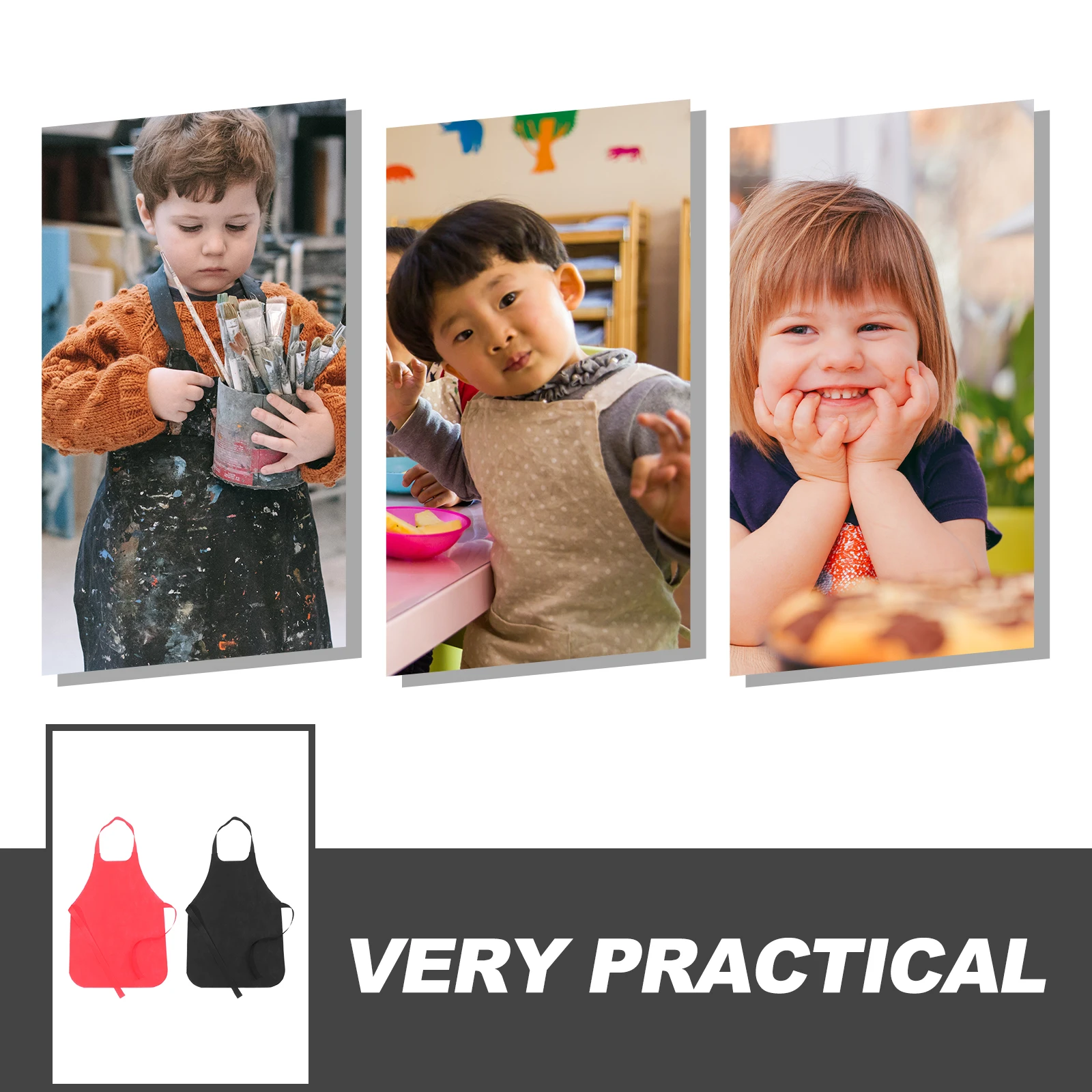 

12pcs Waterproof Painting Apron for Kids Children's Art Drawing Washable Non-Woven Craft Baking Multi-UseKids Aprons Disposable
