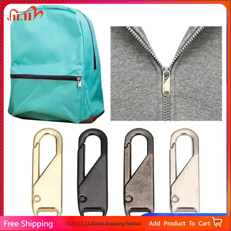 

5PCS Zipper Pull Replacement Zipper Slider Puller Instant Repair Bag Bad Buckle Travel Suitcase Head DIY Sewing Craft Tools