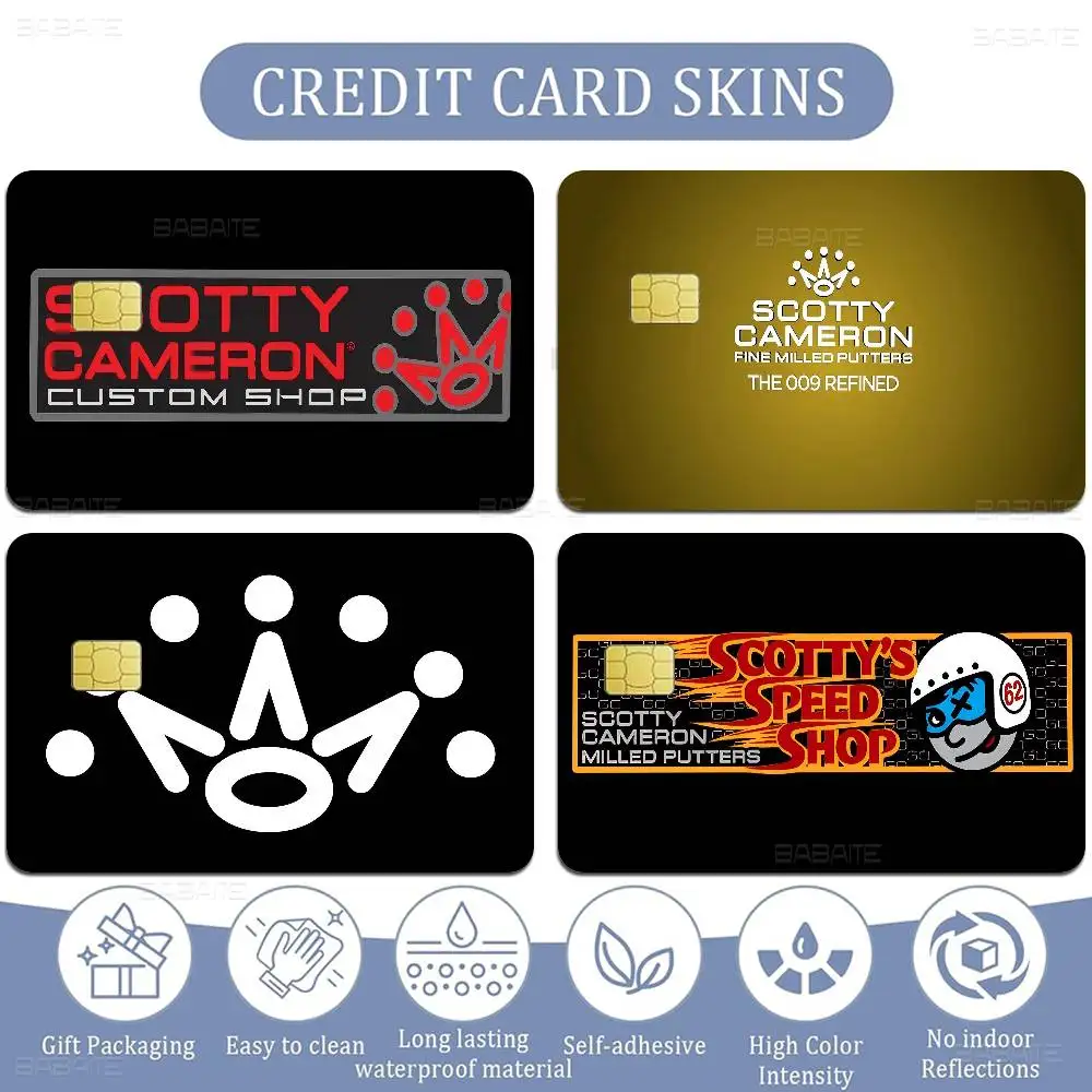 S-Scotty C-Camerons Credit Card Skin Stickers for VISA Bank Card Transportation Card Waterproof Sticker Anti-scratch Women Gift