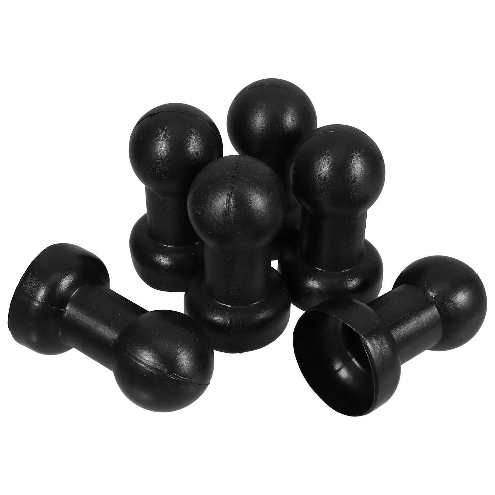 

6pcs Replacement Trampoline Leg Caps Black Steel Pipe End Tips Non-Slip Protective Covers For Jump Bed Trampoline Accessories