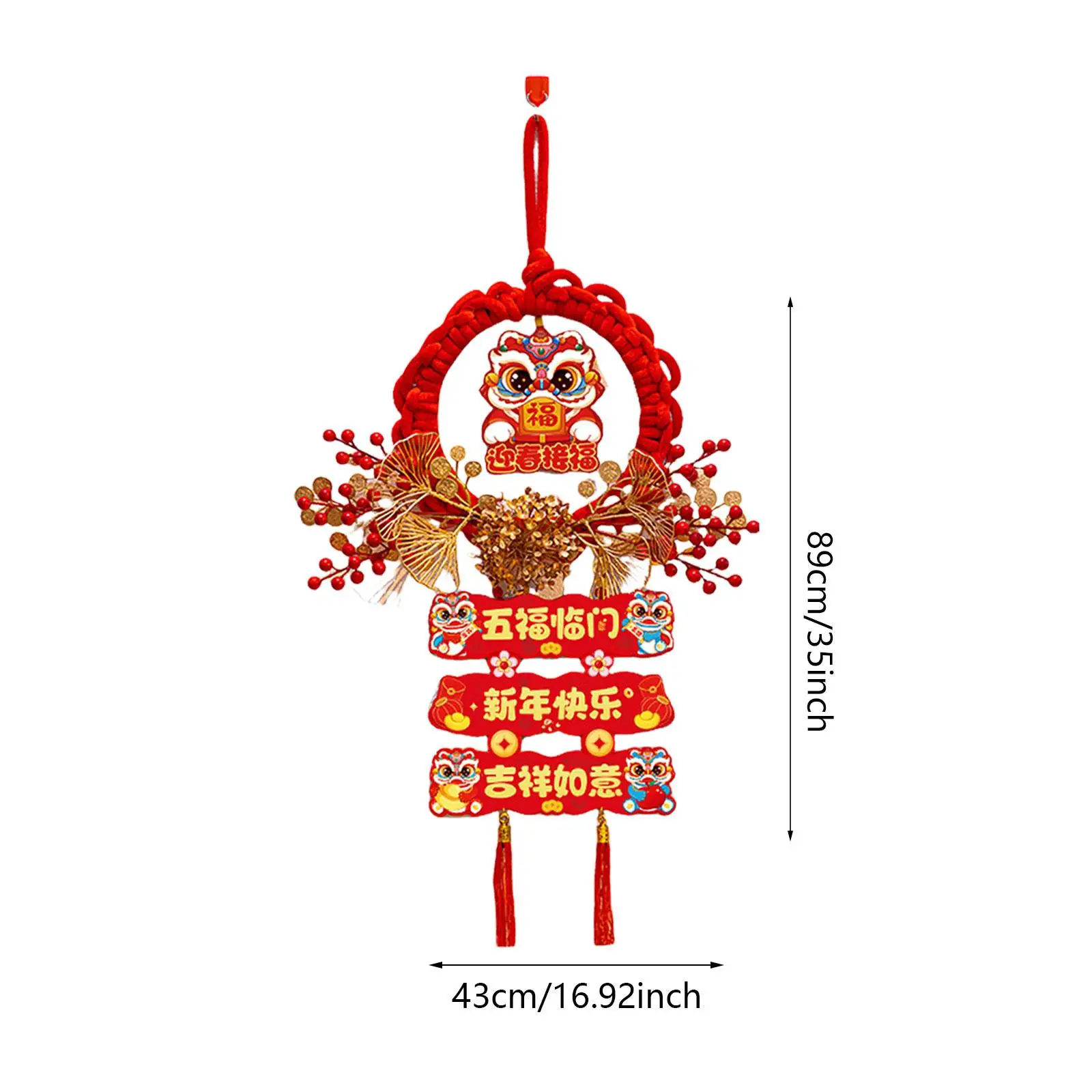 Chinese New Year Hanging Ornament Traditional for Bedroom Wall Housewarming