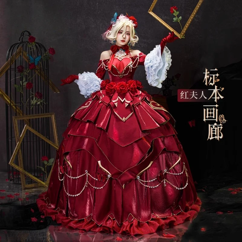 

Identity V Specimen Gallery Bloody Queen Official Cosplay Women's Long Dress Game Full Set Game Character Roleplay Outfit