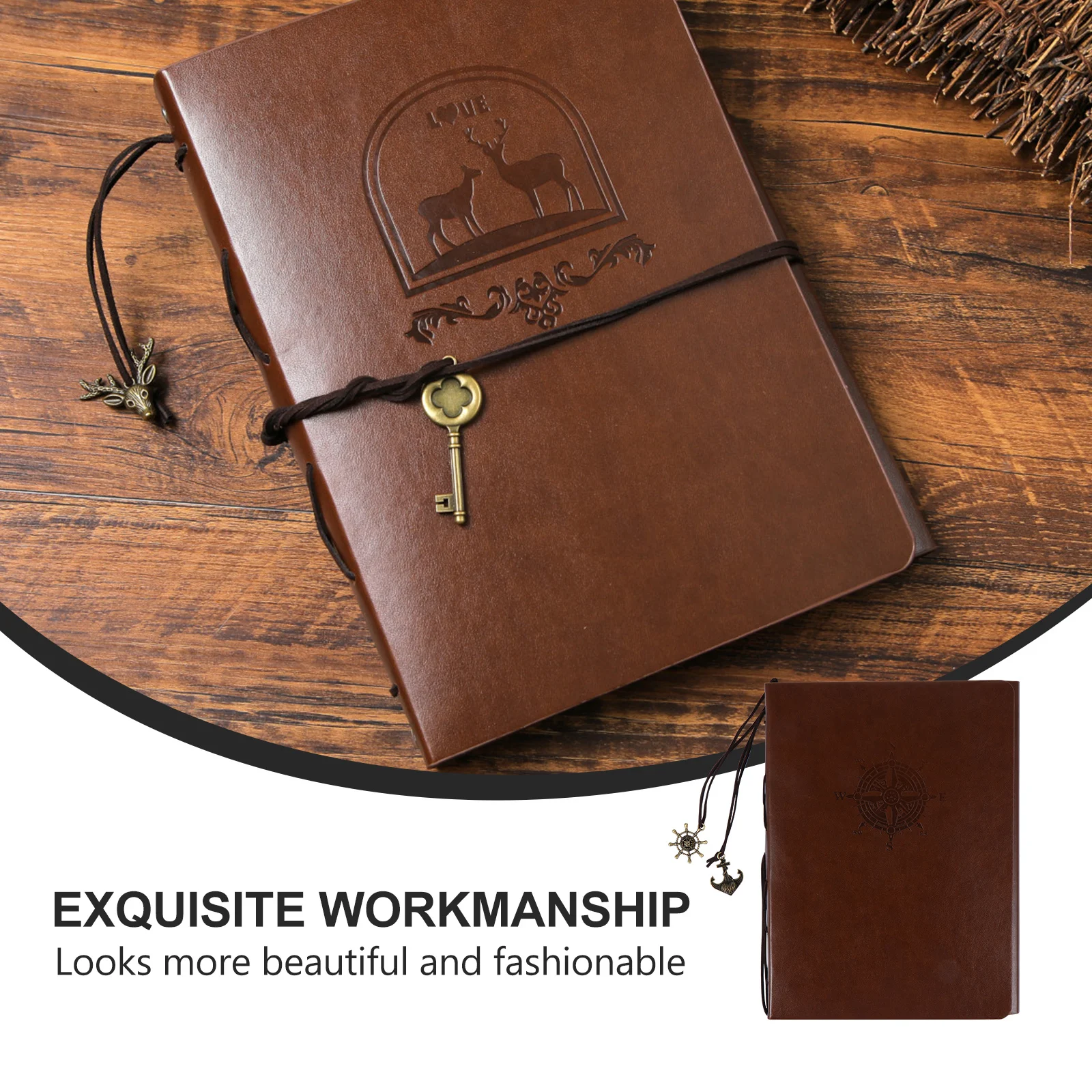 

Photo Album 1 Piece DIY Vintage Scrapbook for Parents Couples Kids Graduation Holiday Moments Handmade Memory Record