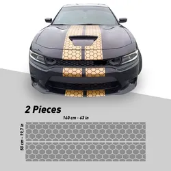 Honey Comb RACING Stripes Dual 10 for Dodge Charger With Trim Package Charger GT SRT Scatpack Hellcat Car Decals Dodge