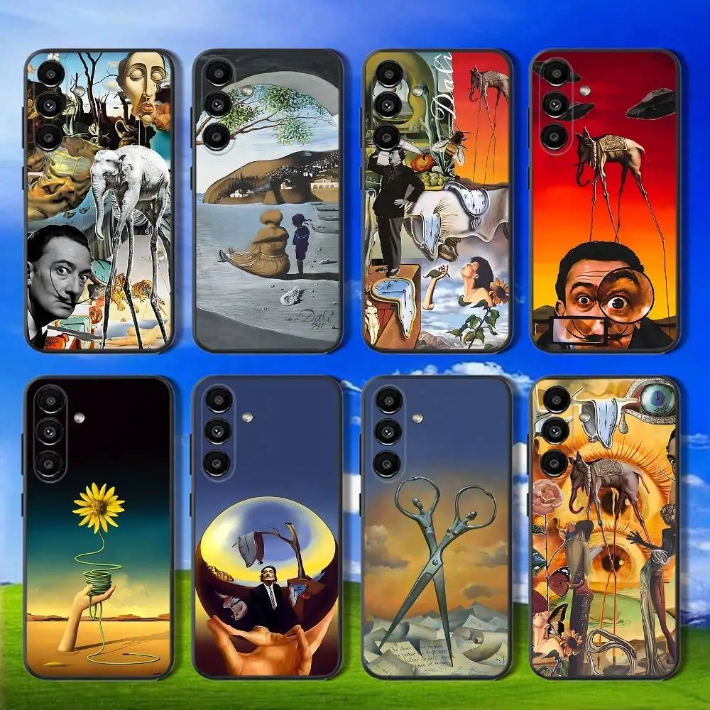 

S-Salvador D-Dali Art Phone Case For Samsung Galaxy A13,A21s,A22,A31,A32,A52,A53,A71,A80,Soft Black Shell