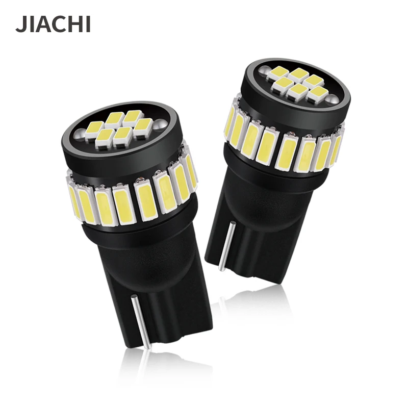 

Jiachi 50PCS DC12-24V No Polarity Auto Lamp for T10 W5W 5W5 501 4014 Chip Led Parking Reading Light Bulb Glove Box Lamp 6000K