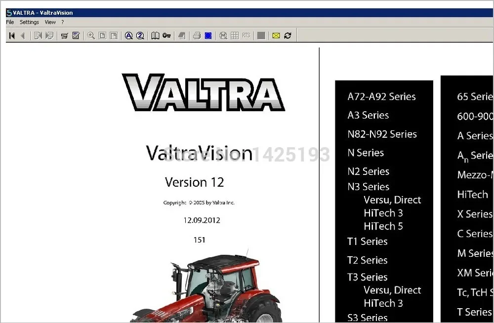 SpecDiag Valtra Vision Lexcom spare parts catalog 2013