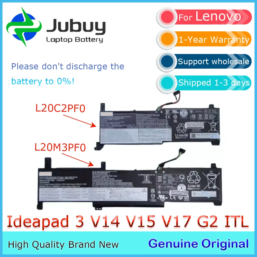 L20C2PF0 Original Laptop Battery for Lenovo V14 V15 V17 G2-ALC G2-ITL L20L2PF0 L20B2PF0 L20L3PF0 L20C3PF0 L20M3PF0