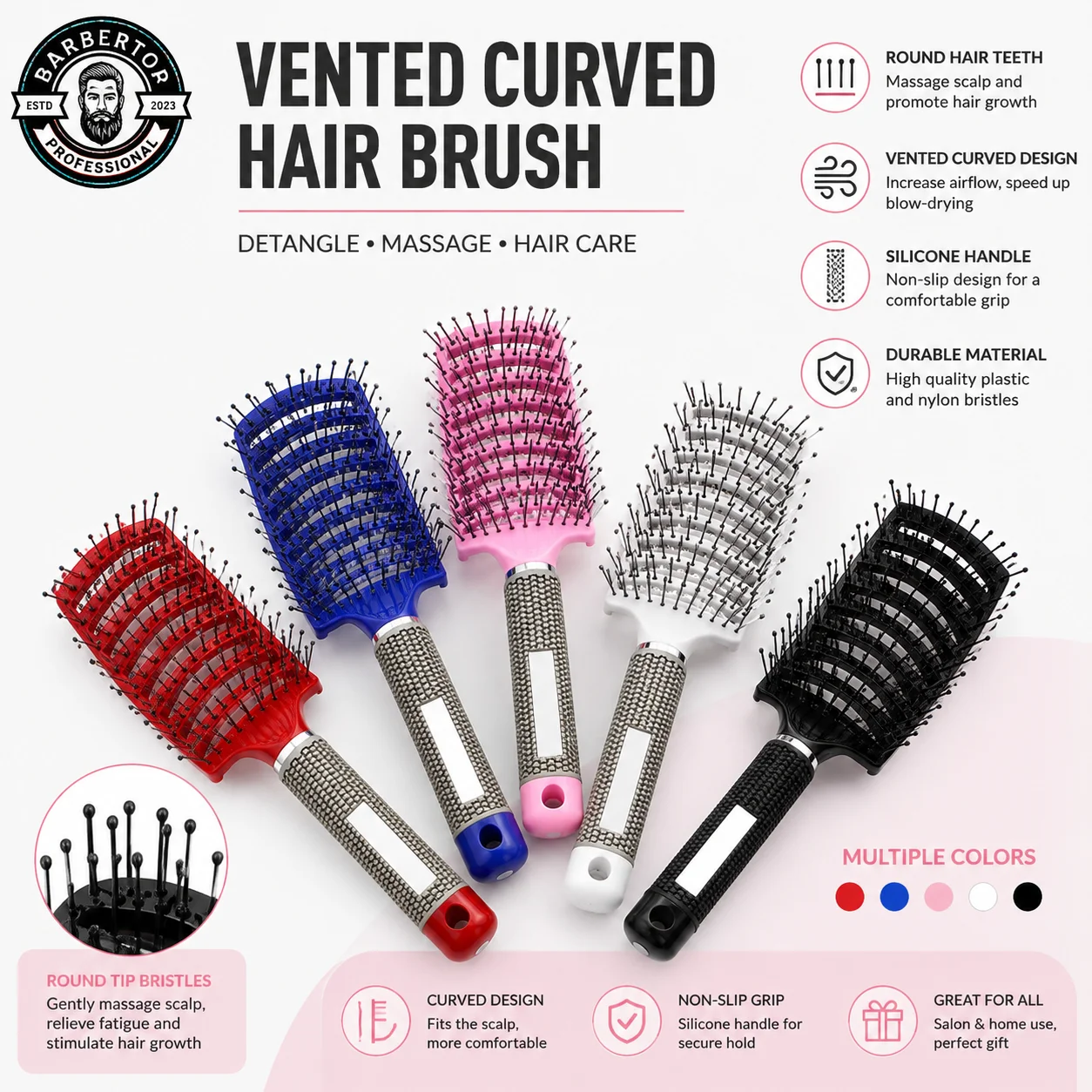 Scalp Massage Brush for Wet Curly Hair, Hair Styling Comb for Women Girls, Home Salon Use Hairdressing Styling Tool