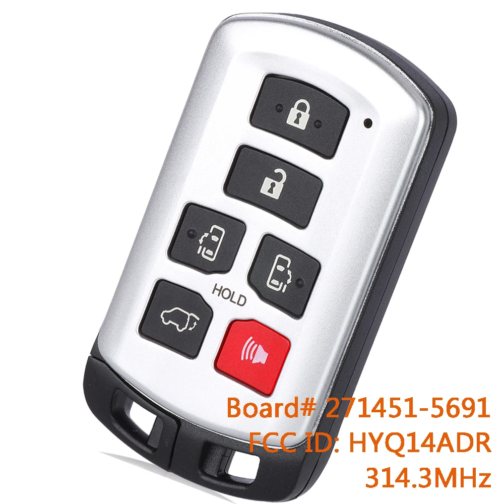 

Умный автомобильный ключ-брелок KEYECU 271451-5691 для Toyota Sienna 2011-2020 HYQ14ADR