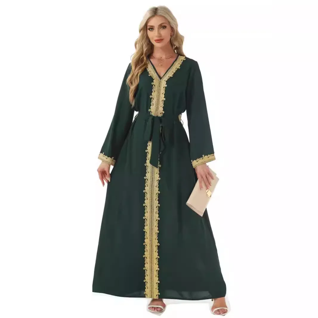 

Elegant Temperament Long Dress European and American Dress Women's New Dress 2025 Spring and Summer Muslim Elegant Skirt Autumn