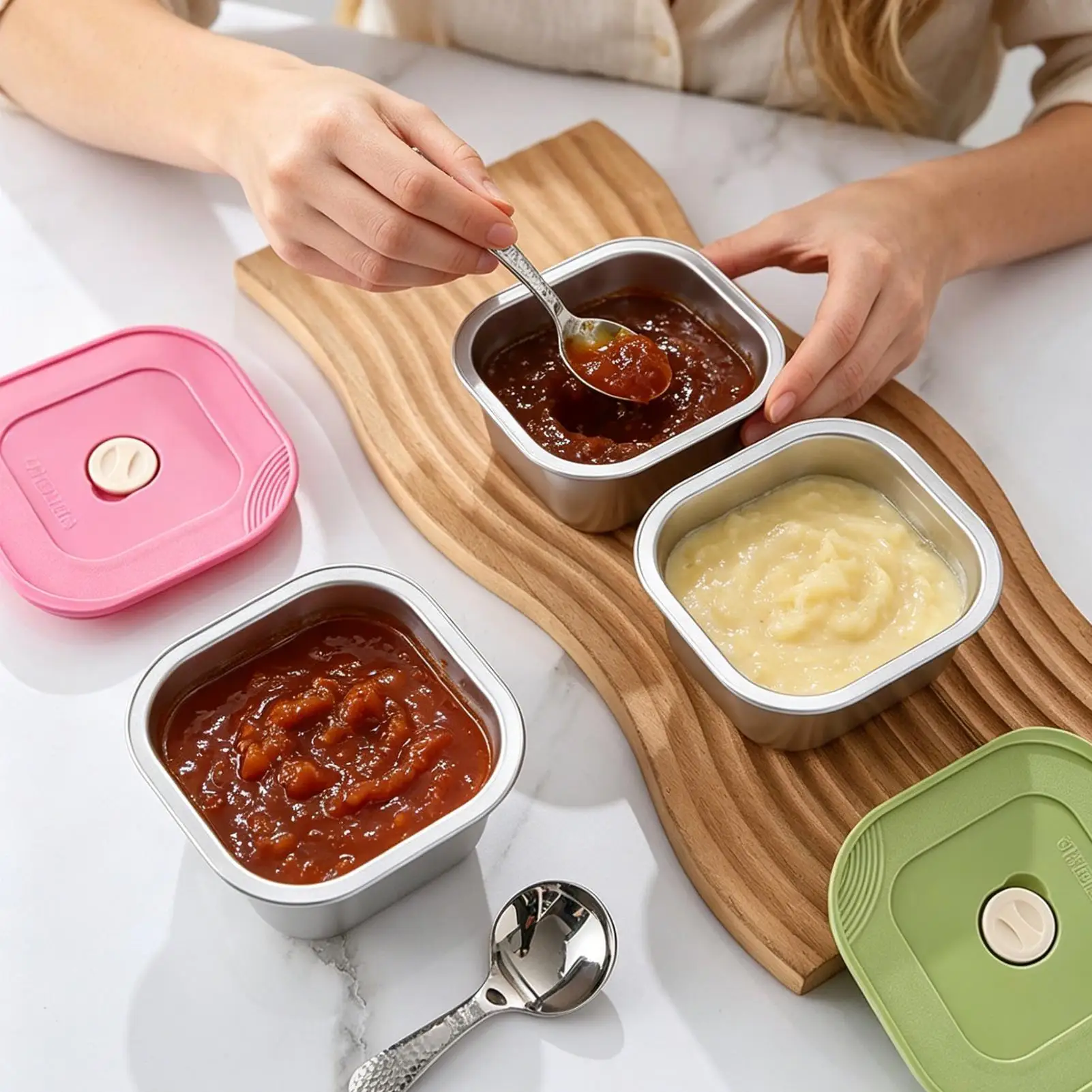

Ice Cream Tubs For Freezer 3 Pieces Airtight Yogurt Soup Buckets With Silicone Lid And Spoon 400ml Ice Cream Pint Containers For