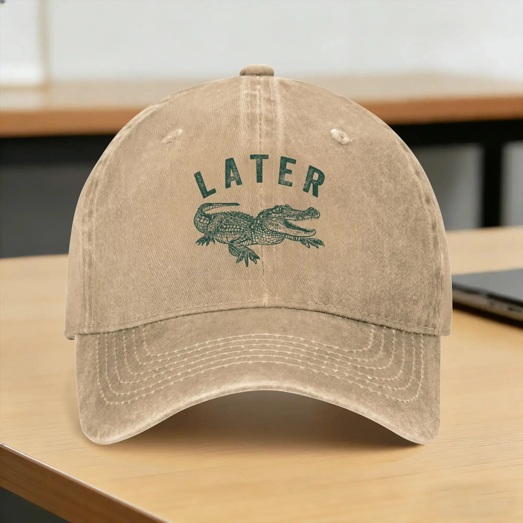 Baseball Cap Later Gator Alligator Funny Offensive Crocodile Summer Casual Trucker Hat Adult Running Sun-Proof Snapback Cap