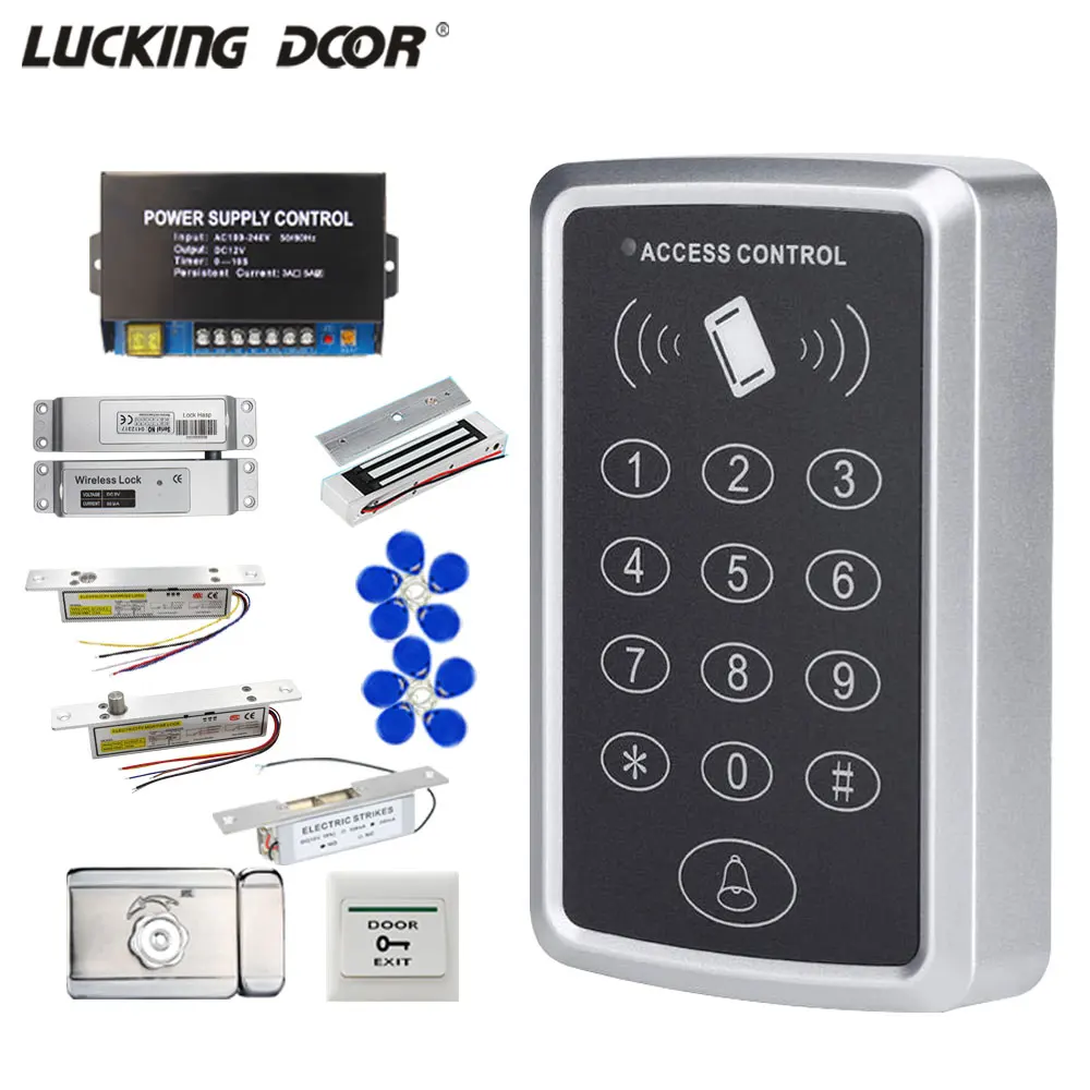 RFID Access Control System Safe Electronic Gate Opener Kit Home Digital Sets Eletric Magnetic Bolt Rim Locks Smart Door Lock Kit