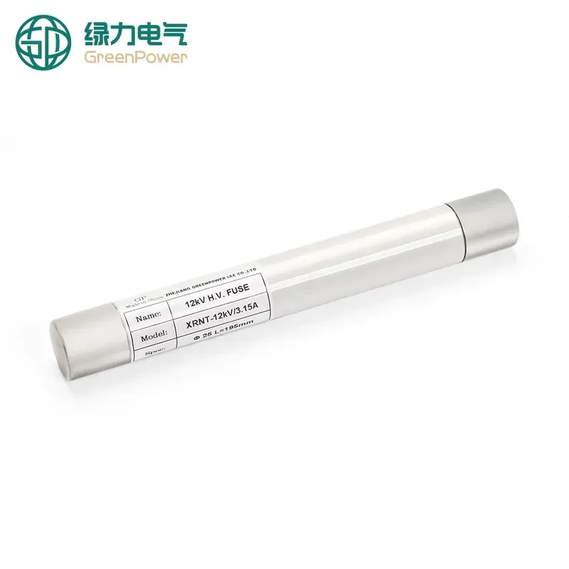 12kV MV Fuse 3.15A 195mm Current Limiting Ceramic Fuse for Voltage Transformer High Voltage Pure Silver Wire Fuse