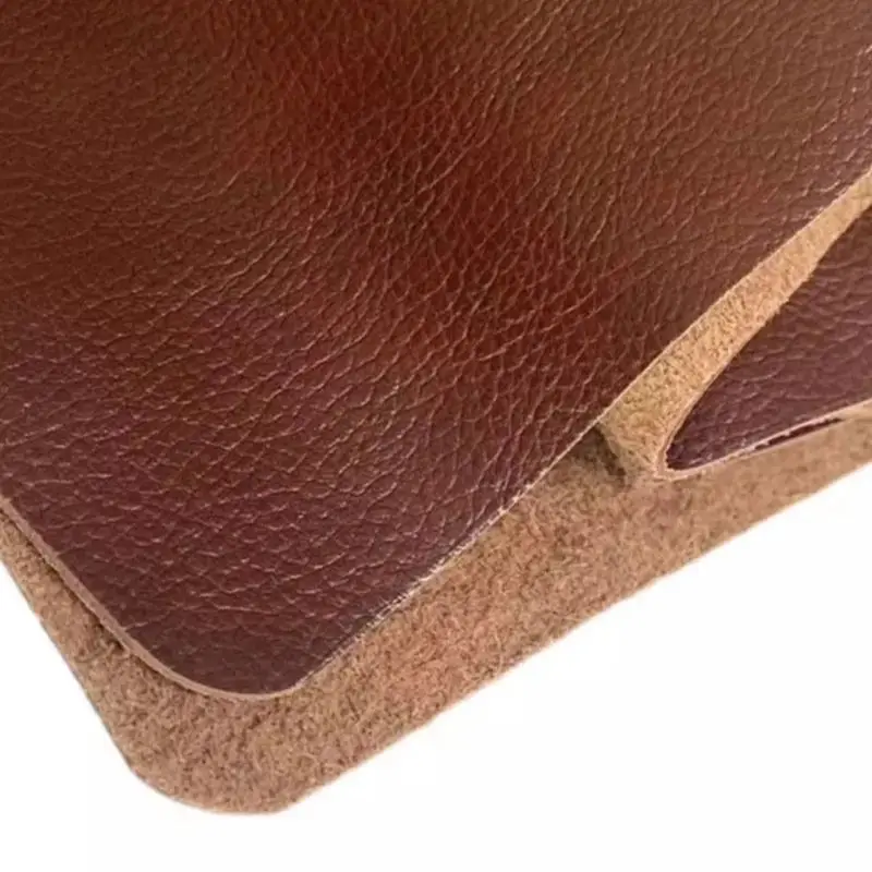 Brown Lychee Patterned Cowhide Genuine Leather Frst Layer Cowhide Leather Thick Genuine Leather DIY Leathercraft Accessories