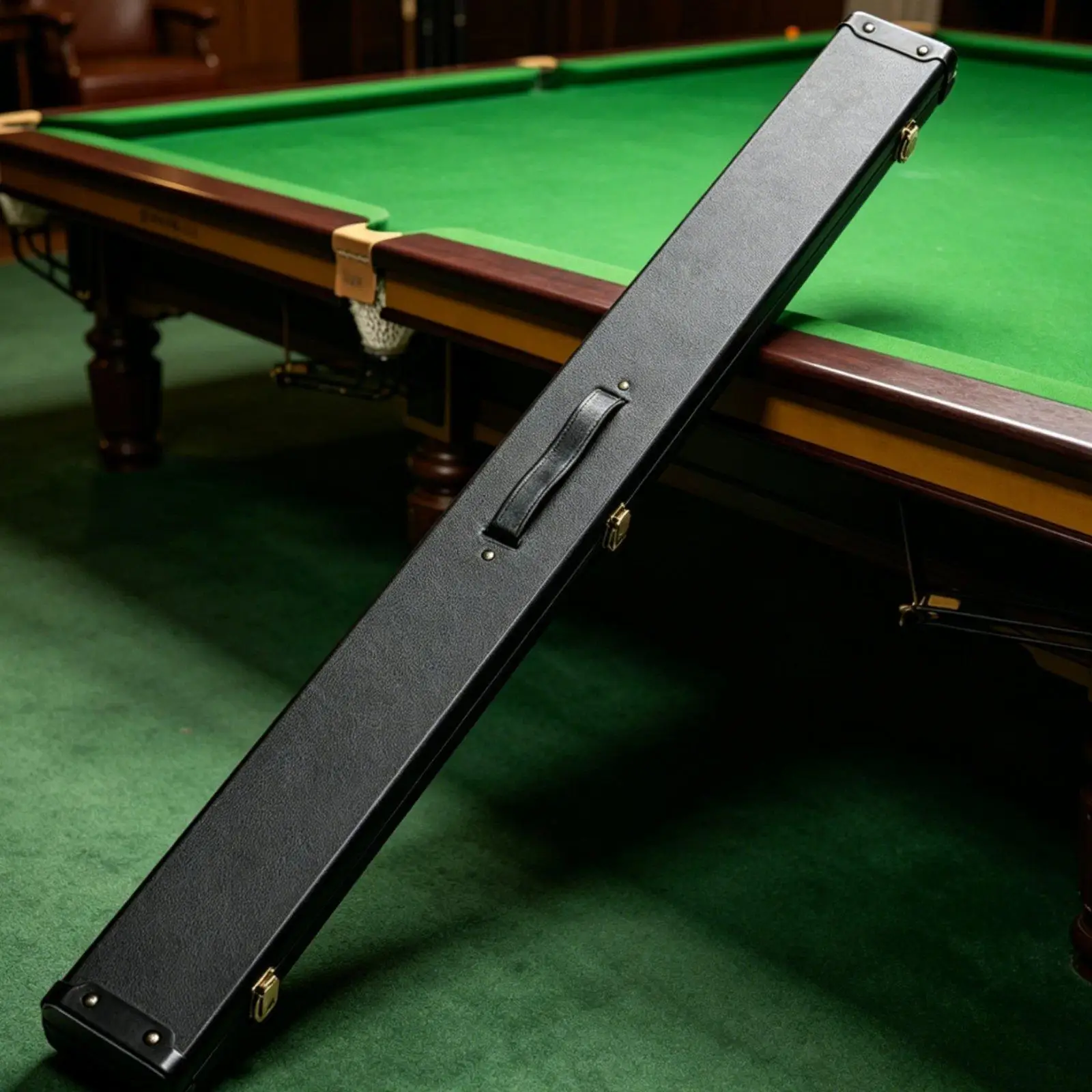 Compact Snooker Cue Carrier 3/4 Billiard Stick Bag with Soft Flannel Interior for Organized Sports Equipment Travel