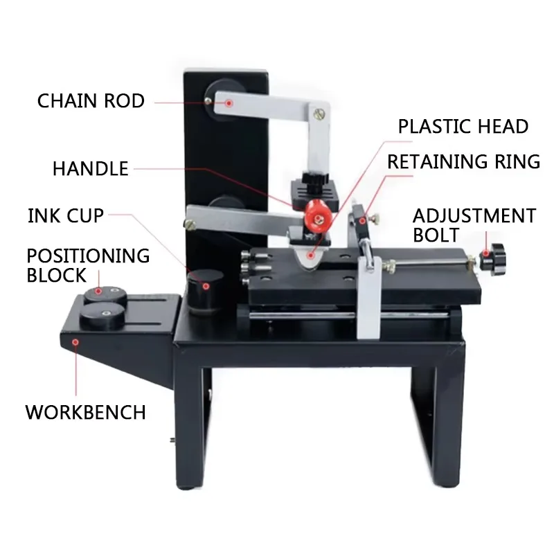 ZY-RM7-A Manual Pad Printing Machine, Small Oil Cup Ink Coding Printer, Eco-Friendly Desktop Marking Equipment