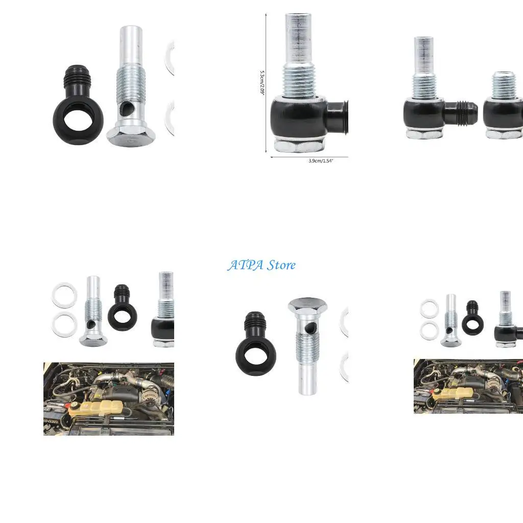 

U13C Suitable for 6ANx1/4 NPSM 4L80E for 350 400 700R4 4L60E Transmission Oil Coolers 90 Degree Banjo Fittings Alum