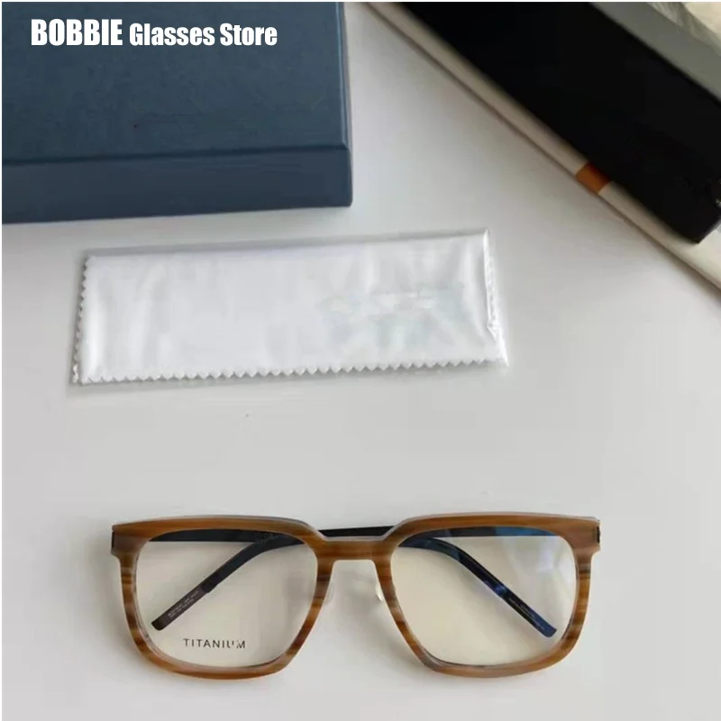 Denmark Brand Titanium Screwless Glasses Frame Ultralight Men Business Square Prescription Eyeglasses Women Optical Eyewear 1258