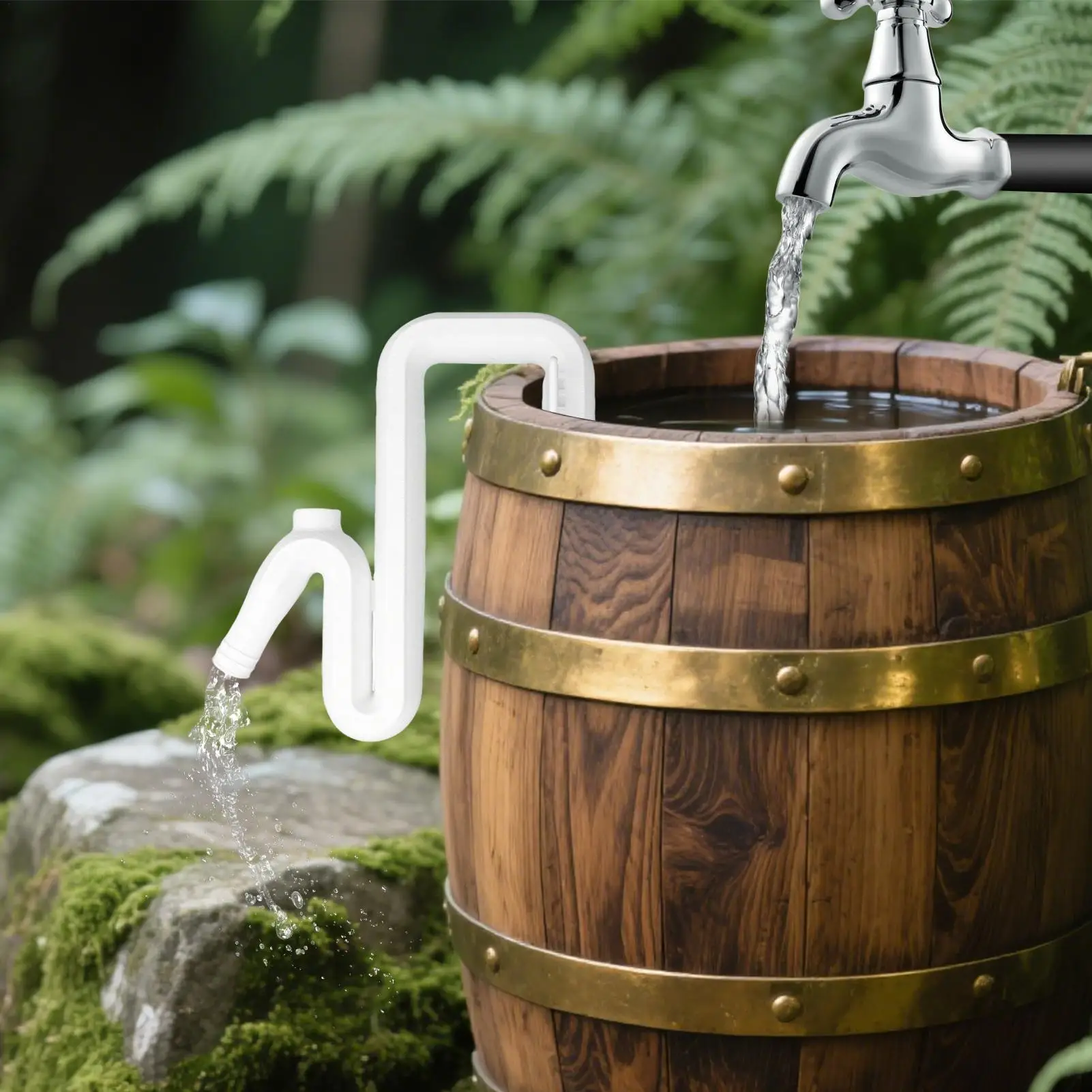 

Шланг для перелива дождевой бочки, удлинитель шланга для перелива дождевой бочки, разделитель дождевой воды, простой в установке аксессуар для домашних работников