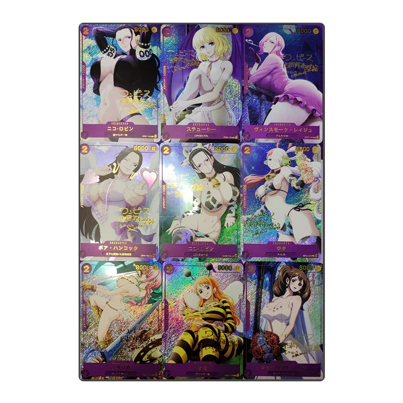 ONE PIECE Diy Homemade Card Anime Characters Nami Nojiko Nico Robin Tony Tony Chopper Collection Card Christmas Birthday Gift