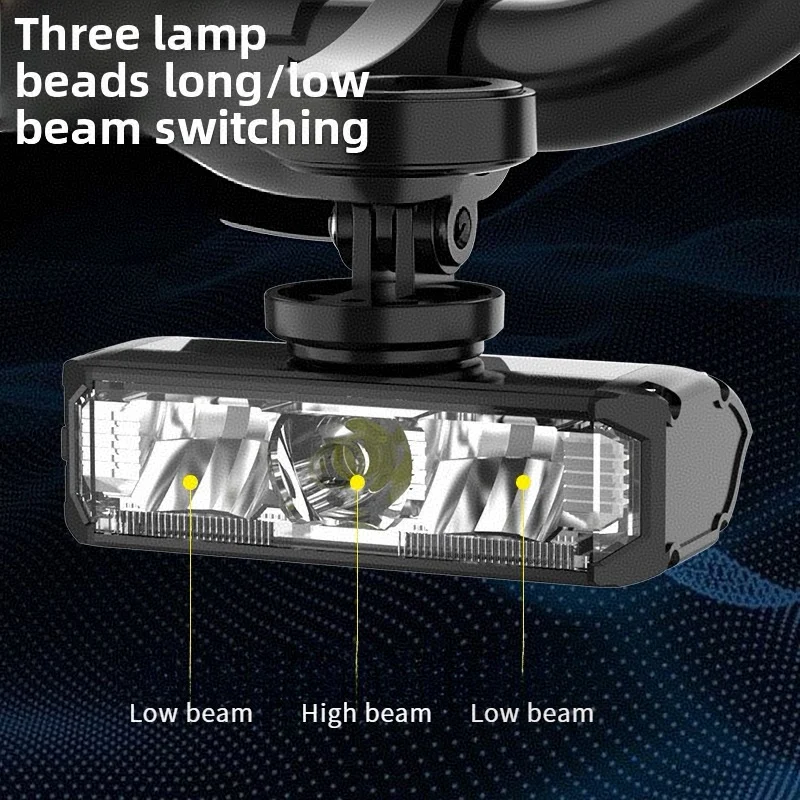 

Horizontal Bicycle Light Mountain Bike Road Night Riding Front Light Aluminum Alloy High Brightness High Lumen Bicycle Frontlamp