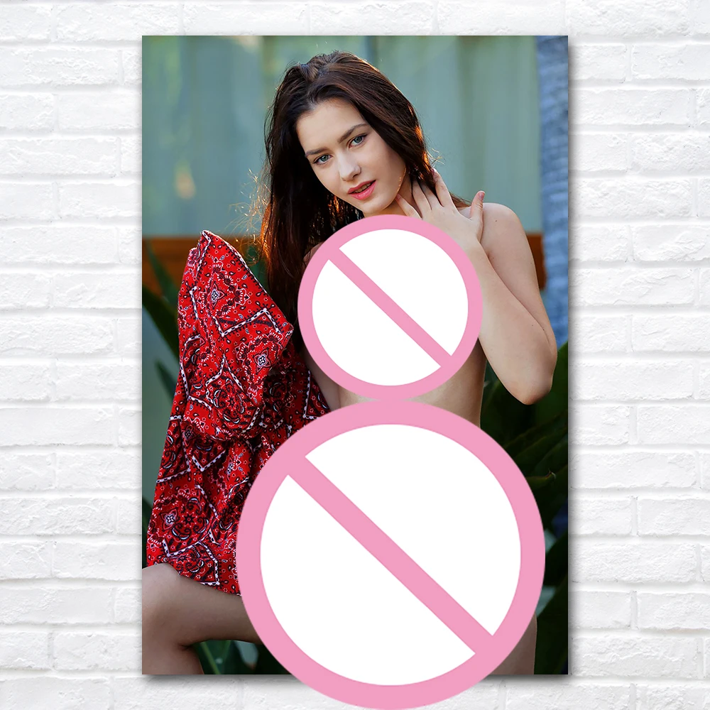 Brunette Beauty Picture Canvas Printings Home Decor Woman Body Art Wall Poster Room Modern Painting Bedroom Decoration Aesthetic