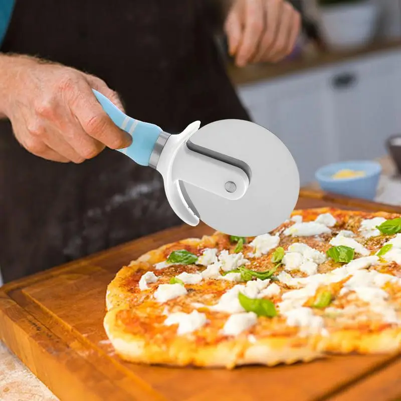 Stainless Steel Pizza Cutter Stainless Steel Kitchen Pizza Slicer Practical Cutters For Cutting Through Crusts Pies Pizza Wheel