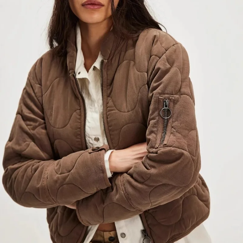 2025 Winter New Urban Leisure Quilted Jacket Loose Collar Jacket